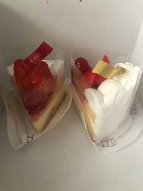 父の日のプレゼント　イチゴのショートケーキ